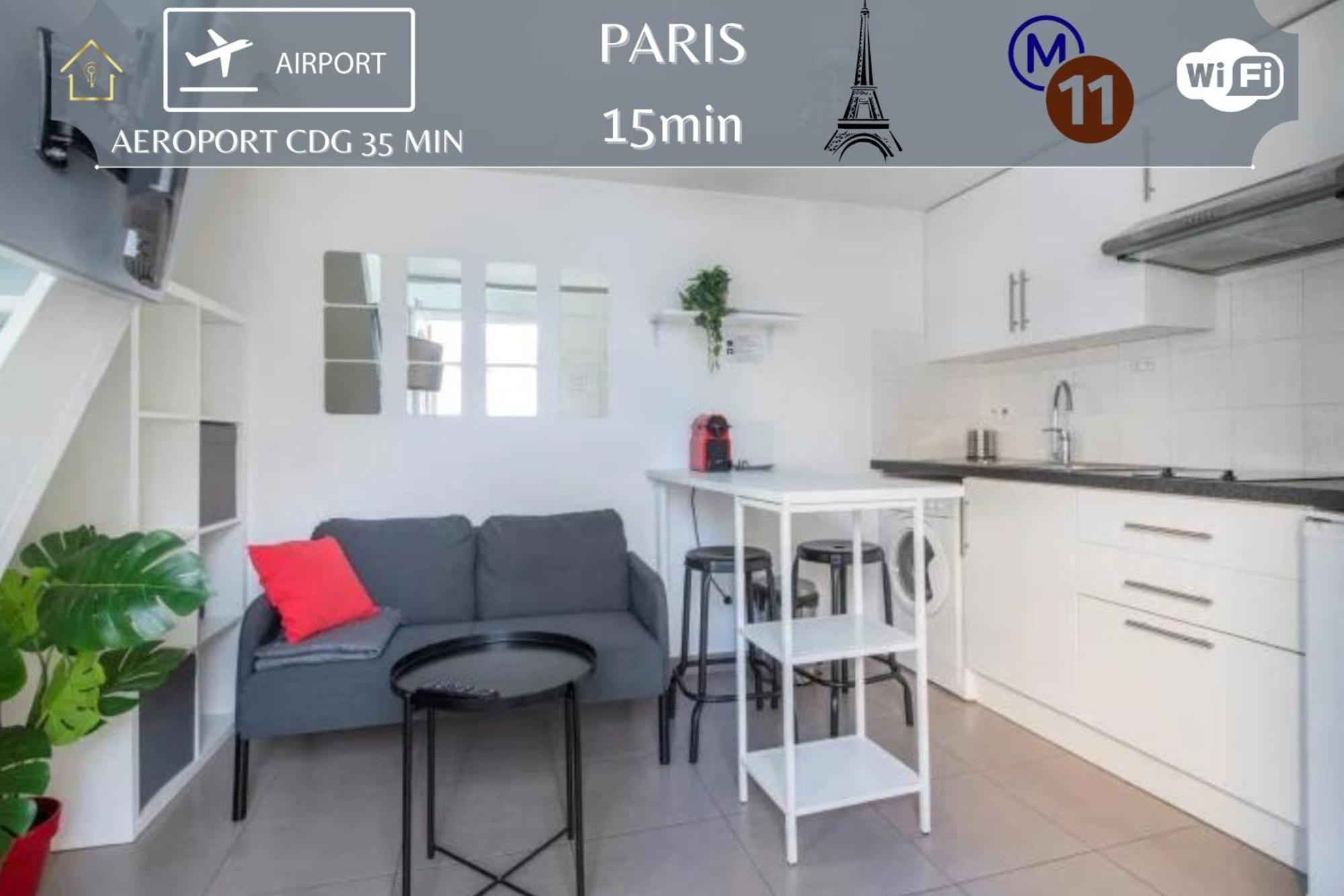 Ferienwohnung Benfleet 4 Cosy Studio Proche Paris Romainville Exterior foto